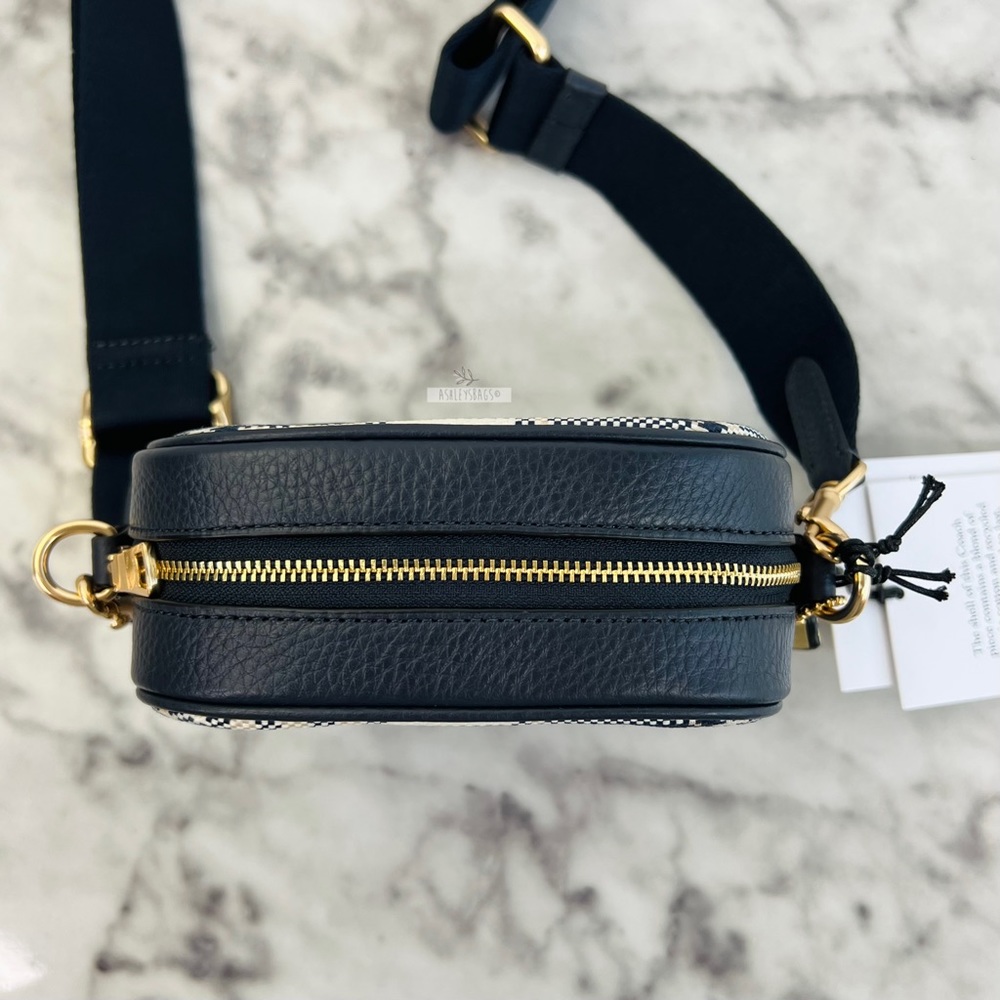 Coach Plaid Mini Dempsey Camera Bag In Signature Jacquard With Coach Patch - Picture 5 of 10